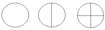 На четыре части между. Круг поделенный на 4 части. Круг разделенный на две части. Части круга для дошкольников. Кругразделённый на две части.