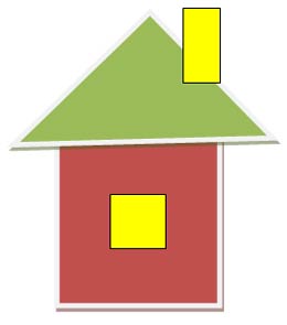 Аппликация домик из геометрических фигур. Для детей